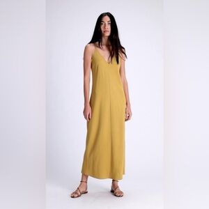 Banana Republic gold maxi dress